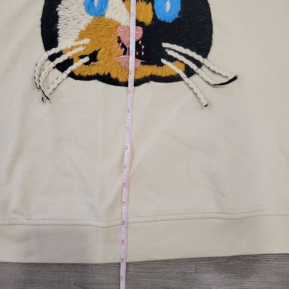 Teeberry & Weave Unique Embroidered Cat Crew Neck Pull Over Size XL - Picture 7 of 14